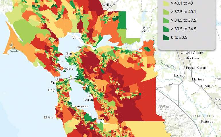 New interactive map compares carbon footprints of Bay Area neighborhoods