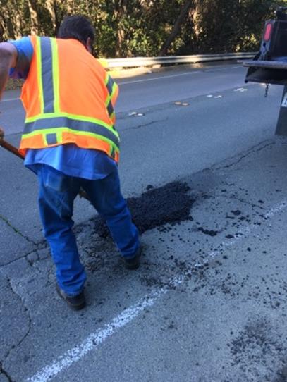 Pothole patching Castro Ranch Rd. # 3