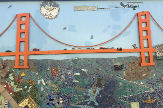 A mosaic mural is seen at Bridge Storage and ArtSpace in Richmond on Dec. 6, 2017 (Tom Lochner)