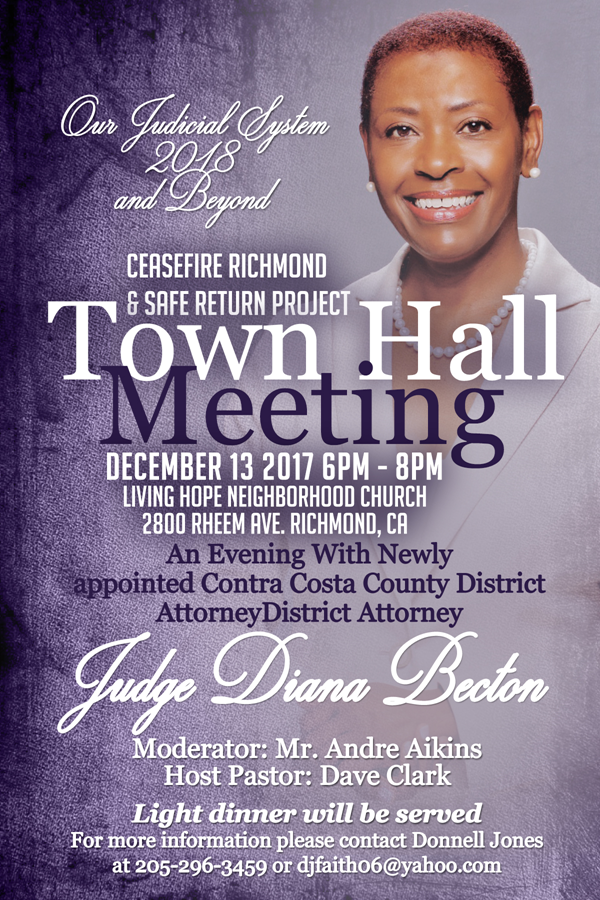 Town Hall with Newly Appointed DA Diana Becton