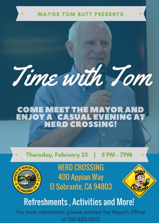 Time With Tom, February 23, 5-7 PM, Nerd Crossing
