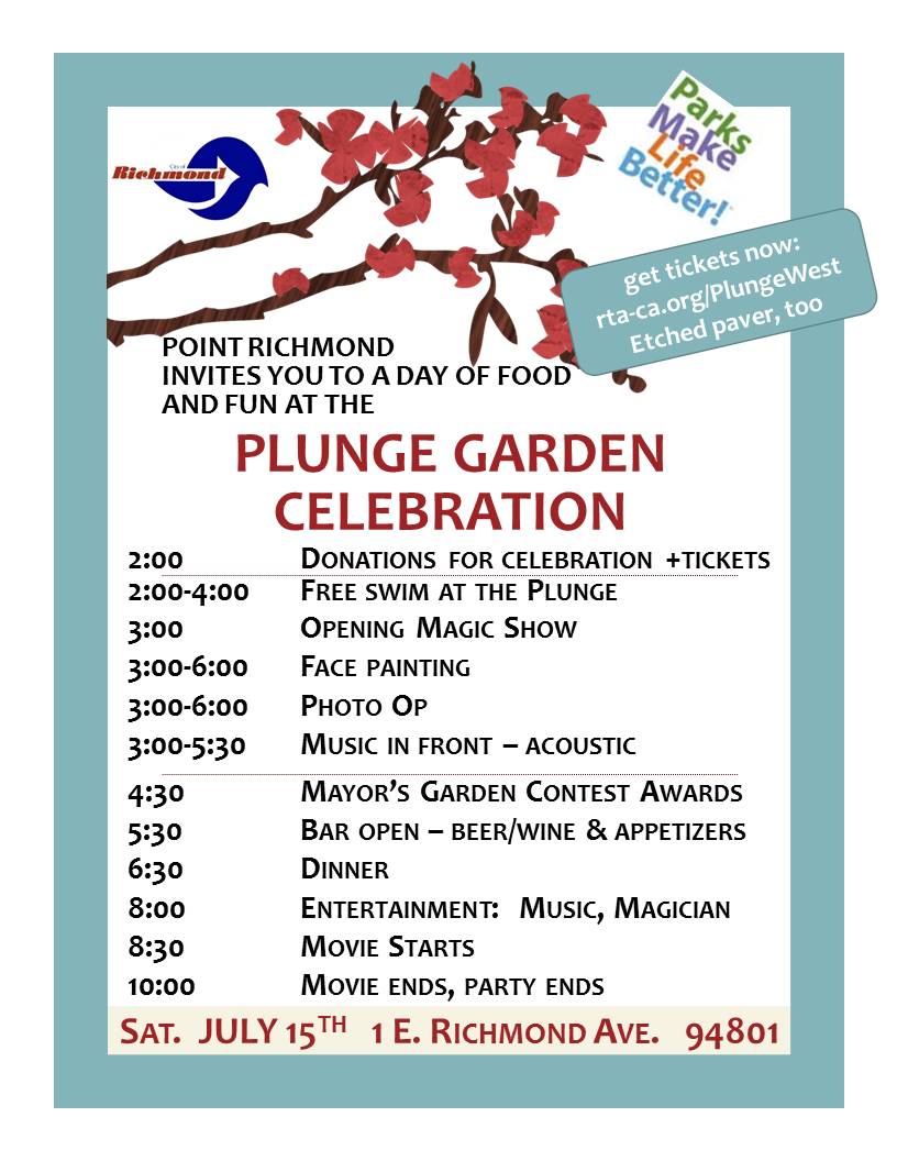 Plunge Garden Celebration July 15