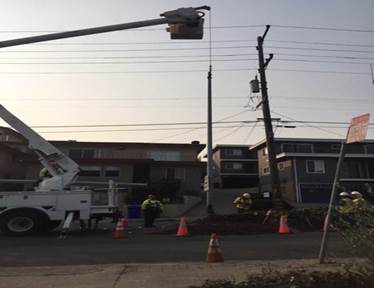 Street light pole 55th St - Bayview Ave_drainage repairs