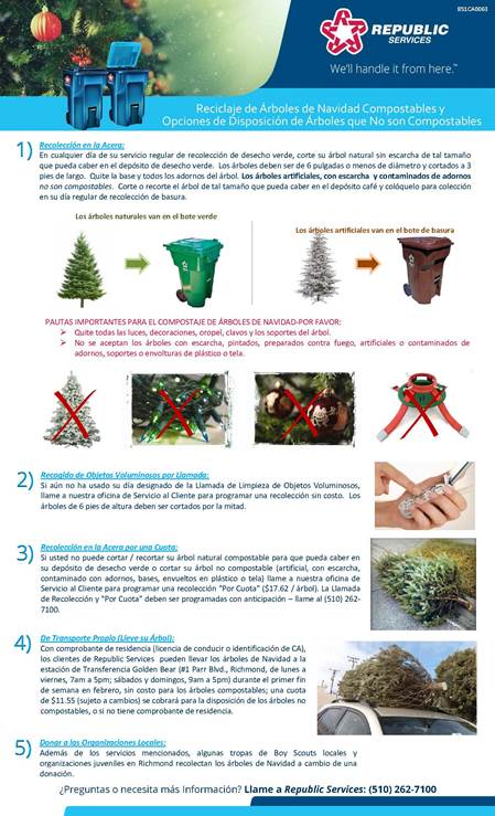 Richmond 2018 Holiday-Christmas Tree flyer Spanish