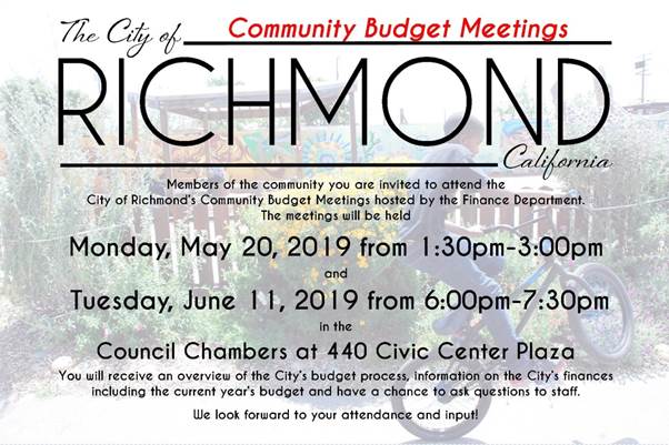 Community Budget Meetings Flyer