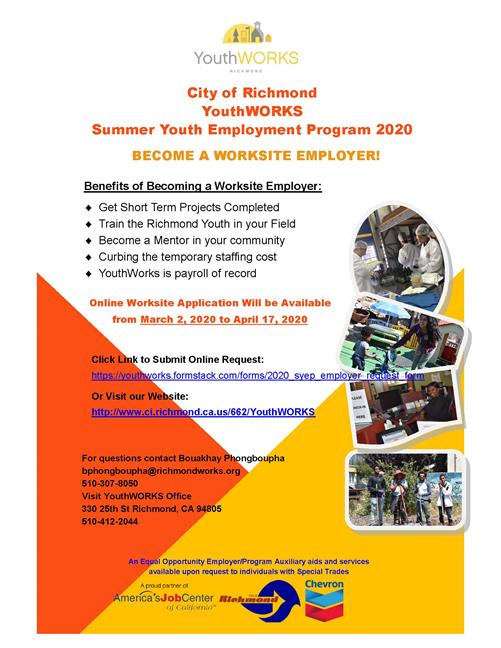 SYEP 2020 worksite announcement
