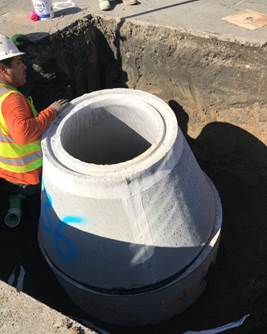 New manhole cone installed by Forde 28th Street