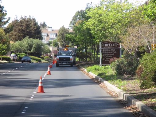 Weed abatement on Hilltop Drive