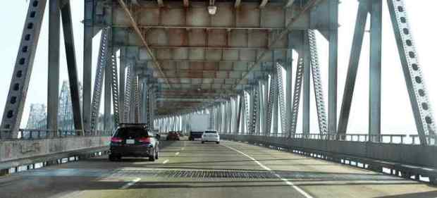 The shoulder of the eastbound Richmond-San Rafael Bridge, now used for disabled vehicles or road crews, will be available soon as an extra traffic lane from 2 to 7 p.m. (Robert Tong/Marin Independent Journal)
