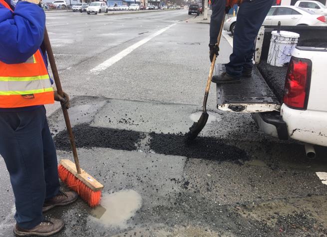 Pothole Patching Barrett SP Ave