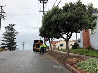 Stop sign at Burlingame Ave & Mendocino St