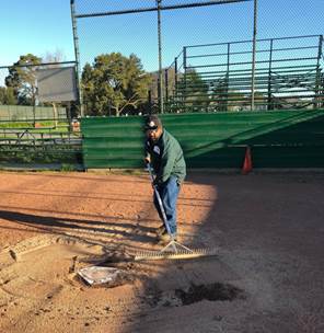 Home Plate Installation Seawright field