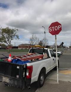 Stop Sign replace at 5th and Macdonald Ave